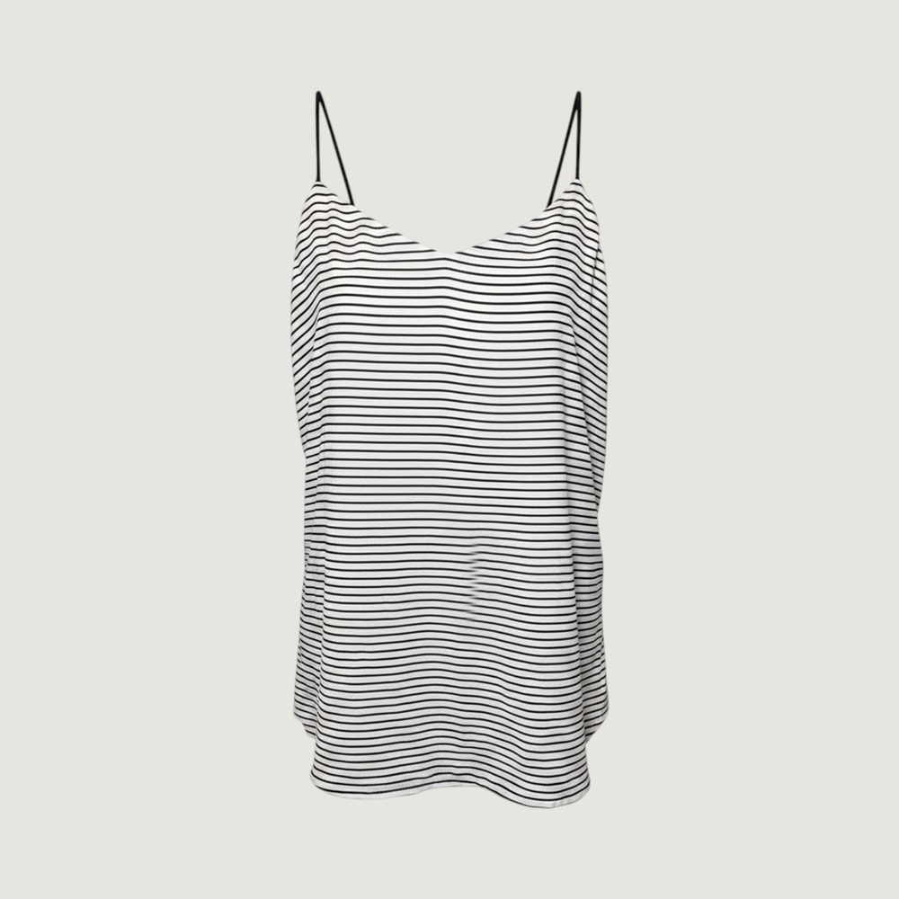Express Womens Black‎ White Striped Lace Racerback Cami Tank Top Size Medium